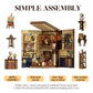 Sunnino Book Nook Kit - Diy Miniature House Kit 3D Wooden Puzzles Doll House Diy Book Nook Kits For Adults Creative Gift For Tee