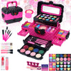 Kids Makeup Kit for Girl - 57 PCS Kid Make Up Toys,Little Girls Real Play Toddler Toy,Washable Safe & Non-Toxic Princess Childre