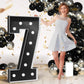 Imprsv Marquee Numbers Black Birthday Decorations: Large 4 Feet Tall Light Up Numbers 75Th 70Th Party Decor Big Mosaic Cardboard