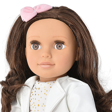Gift Boutique 18 Inch Girl Doll, Fashion Doll With Fine Brown Hair For Styling Clothes Shoes And Accessories Princess Doll For G