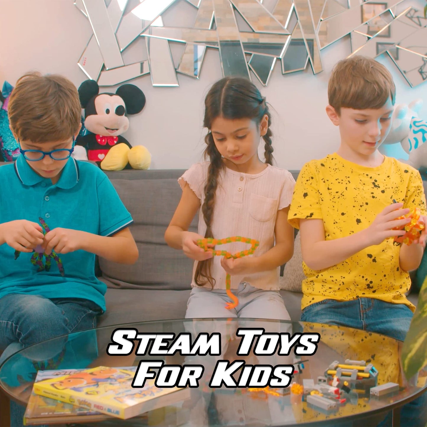 Zing Klixx Creaturez Combo Pack - Create Stop Motion Animation, Snap And Click Fidget Toys For Stress Relief, Great For Kids Ages 4 And Up (Fire Ant + Cobra)
