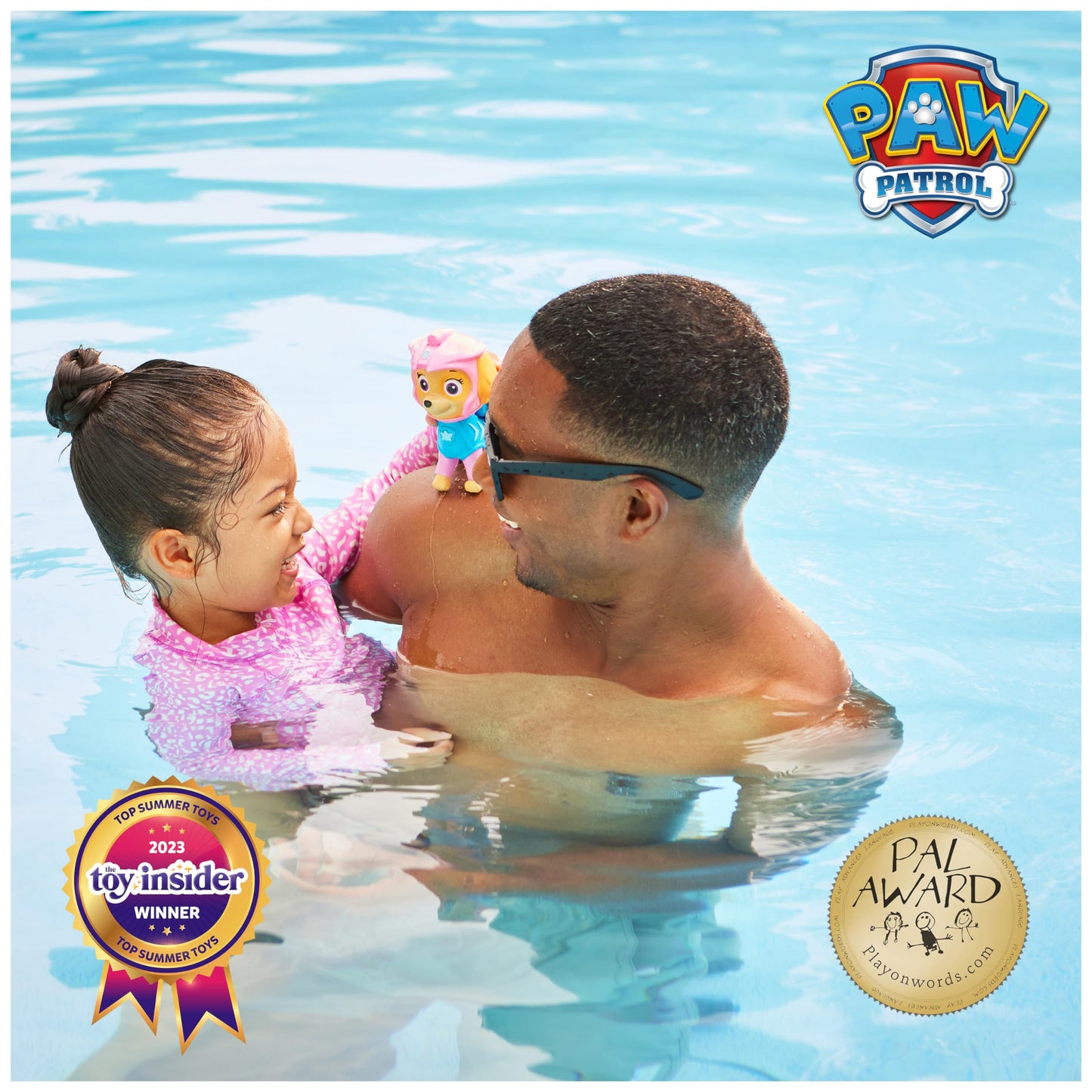 Swimways Paw Patrol Skye Floatin' Figures, Swimming Pool Accessories & Kids Pool Toys, Paw Patrol Party Supplies & Water Toys Fo