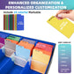 Afiing Mtg Deck Box 6000+, Trading Card Storage With 24 Dividers & 8 Card Supports, Diy Toploader Storage Box,Card Deck Box For