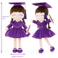 Gloveleya Baby Girl Gifts Graduation Plush Girls Dolls Congratulation Gift For Kindergarten Dark Purple 16 Inch
