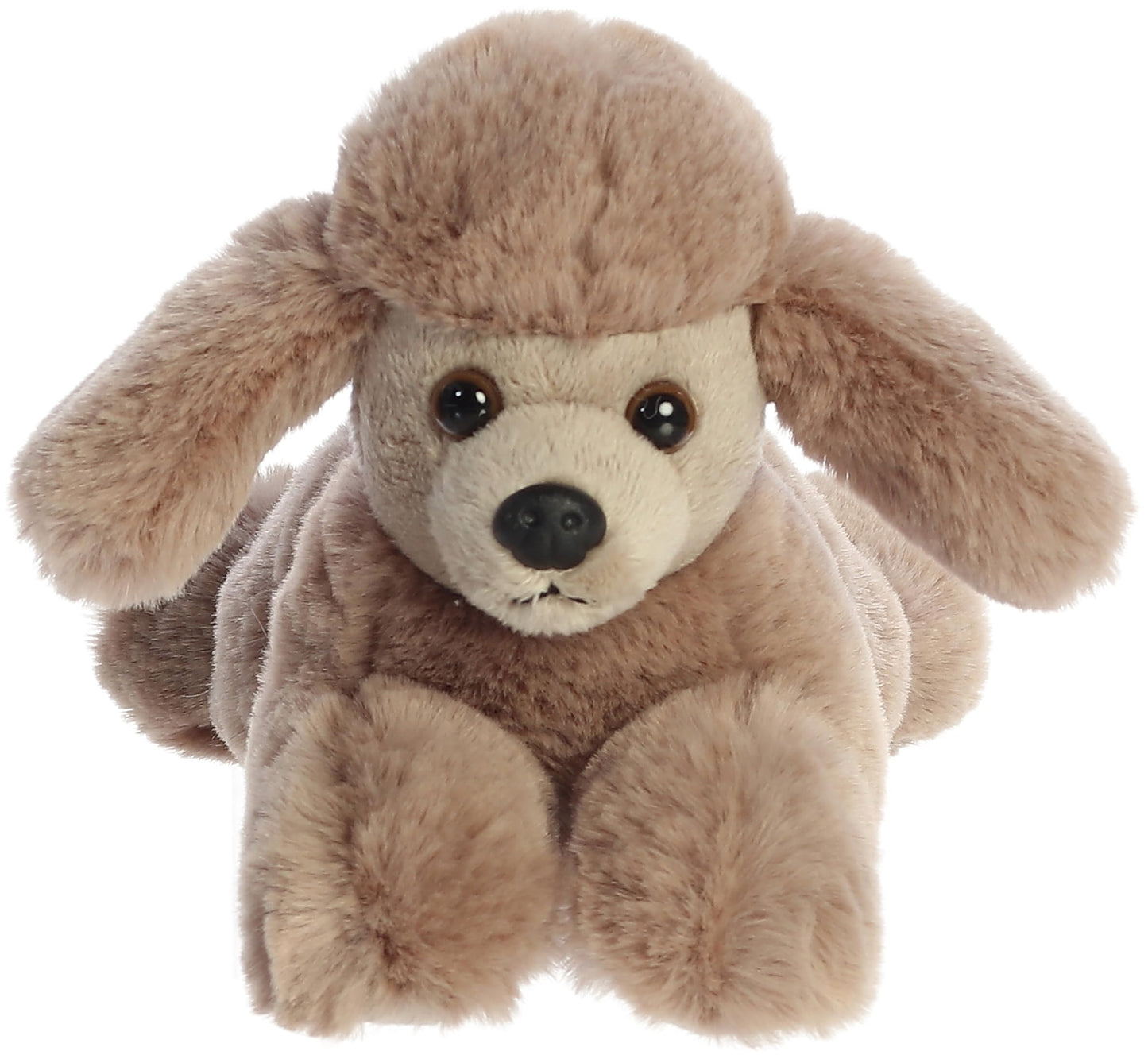 Aurora Adorable Mini Flopsie Paysley Poodle Stuffed Animal - Playful Ease - Timeless Companions - Brown 8 Inches