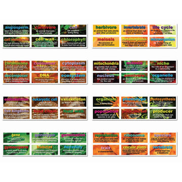 Carson Dellosa Mark Twain 48 Life Science Testing Words Bulletin Board Set (410077)