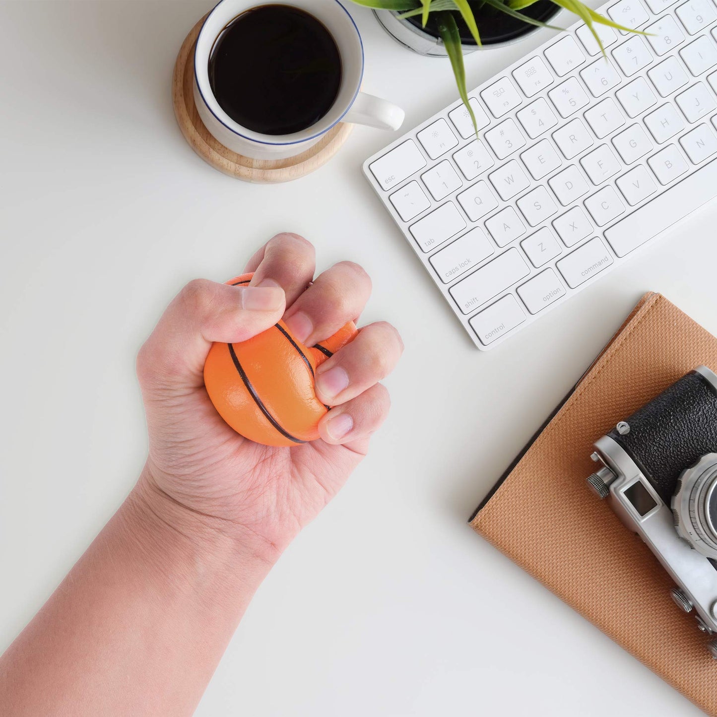 Mini Foam Sports Balls 24 Pack For Kids Adults Mini Baseball Football Basketball Soccer Stress Toy Game Party Decoration (Basket