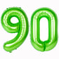 Number Balloons 40 Inch Green Birthday Party Decorations 90St Digital Jumbo Helium Foil Mylar Balloon