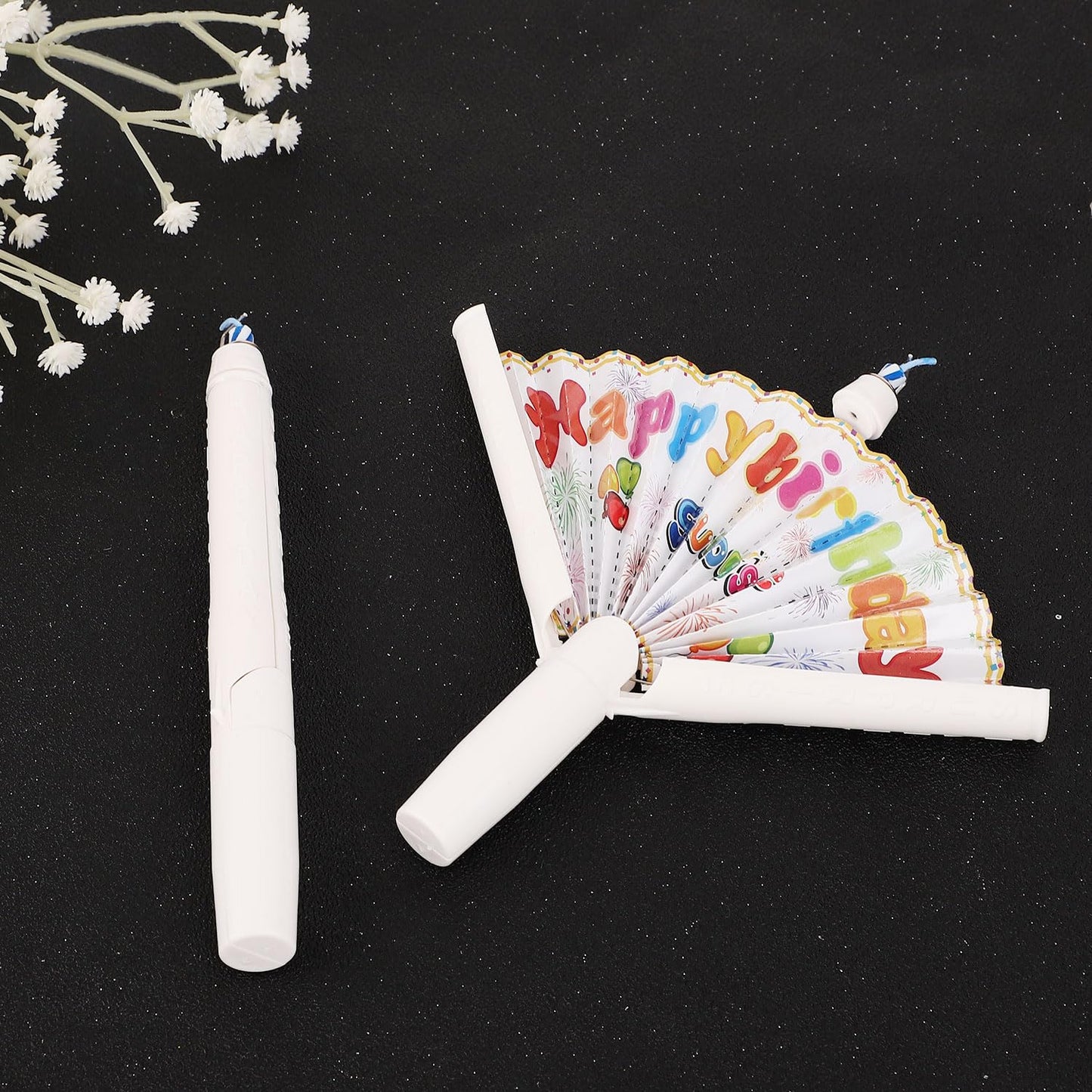 2pcs Novelty Fan Birthday Candle, Pop-up Surprise Clown Birthday Candles Funny Cake Topper Candle Trick Candles Creative Happy B