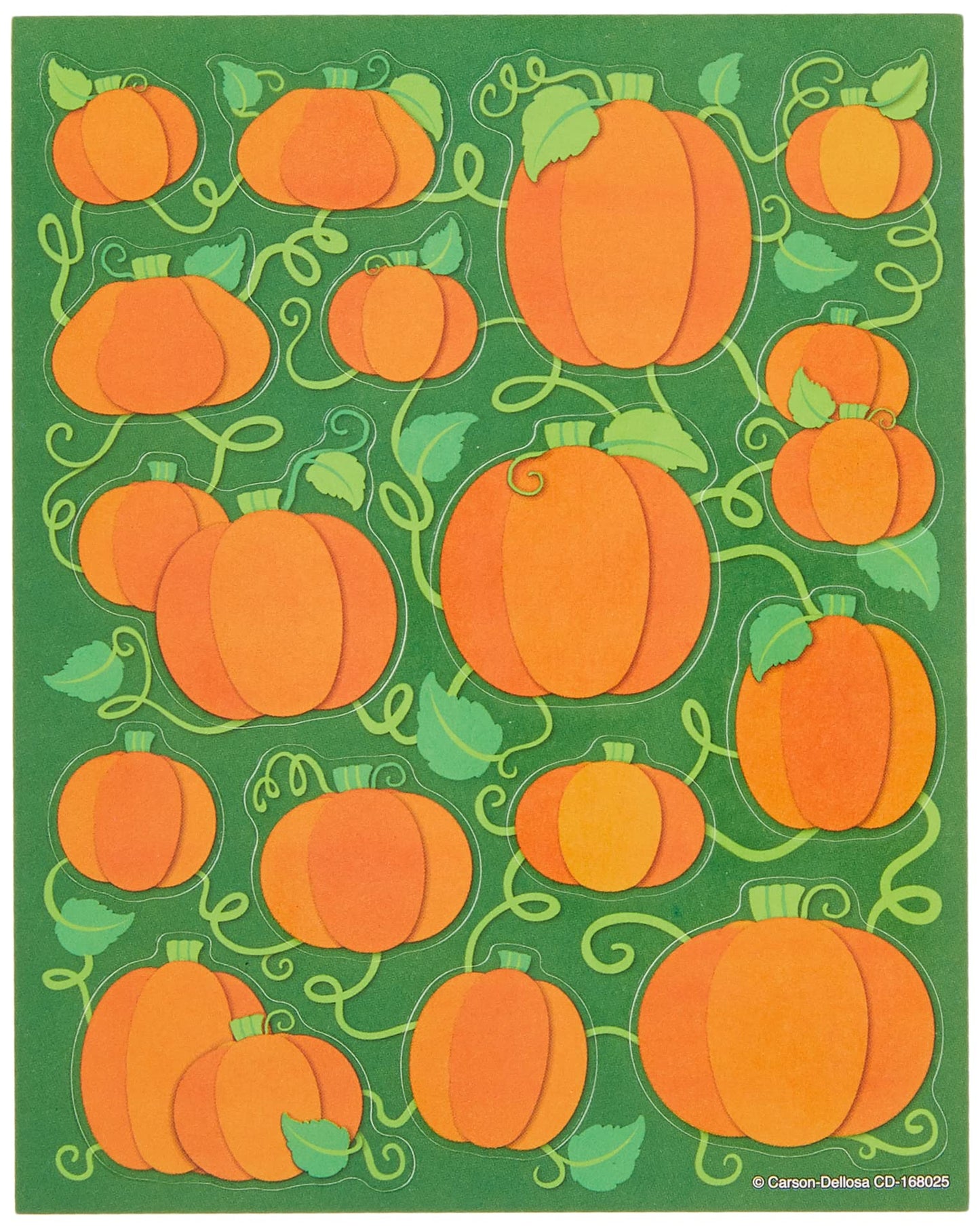 Carson Dellosa 96 Pumpkin Stickers, 6 Sheets of Incentives for Fall Crafts, Halloween, Scrapbooking, Teacher Planner, Reward Cha