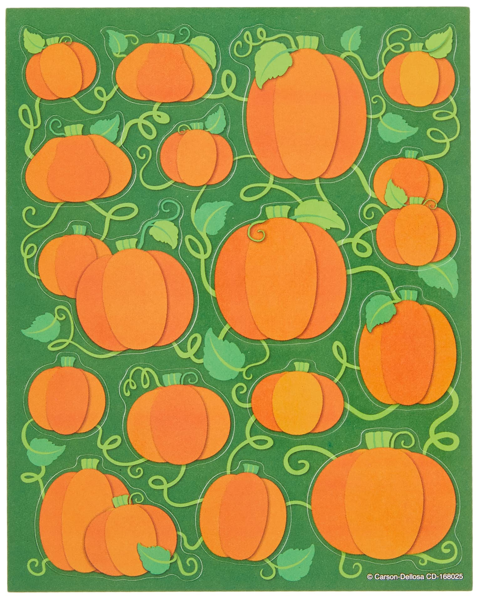 Carson Dellosa 96 Pumpkin Stickers, 6 Sheets of Incentives for Fall Crafts, Halloween, Scrapbooking, Teacher Planner, Reward Cha