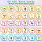 Cvc Words Memory Game, Matching Games For Toddlers 3-5, Memory Games For Kids Ages 4-8, Phonics Games Flash Cards 2-4 Years, Mem