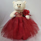 KINNEX COLLECTIONS SINCE 1997 20 Burgundy Quinceanera Last Doll Teddy Bear with Dress - Perfect Centerpiece for Quinceaneras