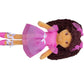 Girlzndollz 600576 Elana Multicolor Ballerina Doll, 14', Pink, Purple