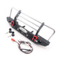 KYX Racing Alloy Front Bumper with LED Lights Upgrades Parts Accessories for RC Crawler Car Axial SCX10 II 90046 Traxxas TRX4 TR