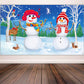 Blulu Christmas Backdrop Banner Winter Snowman Background For Photography Xmas Snow Scene Happy New Year Eve Backdrop Banner Prop For Family Friend Party Wall Holiday Decoration 72.8 X 43.3 Inches