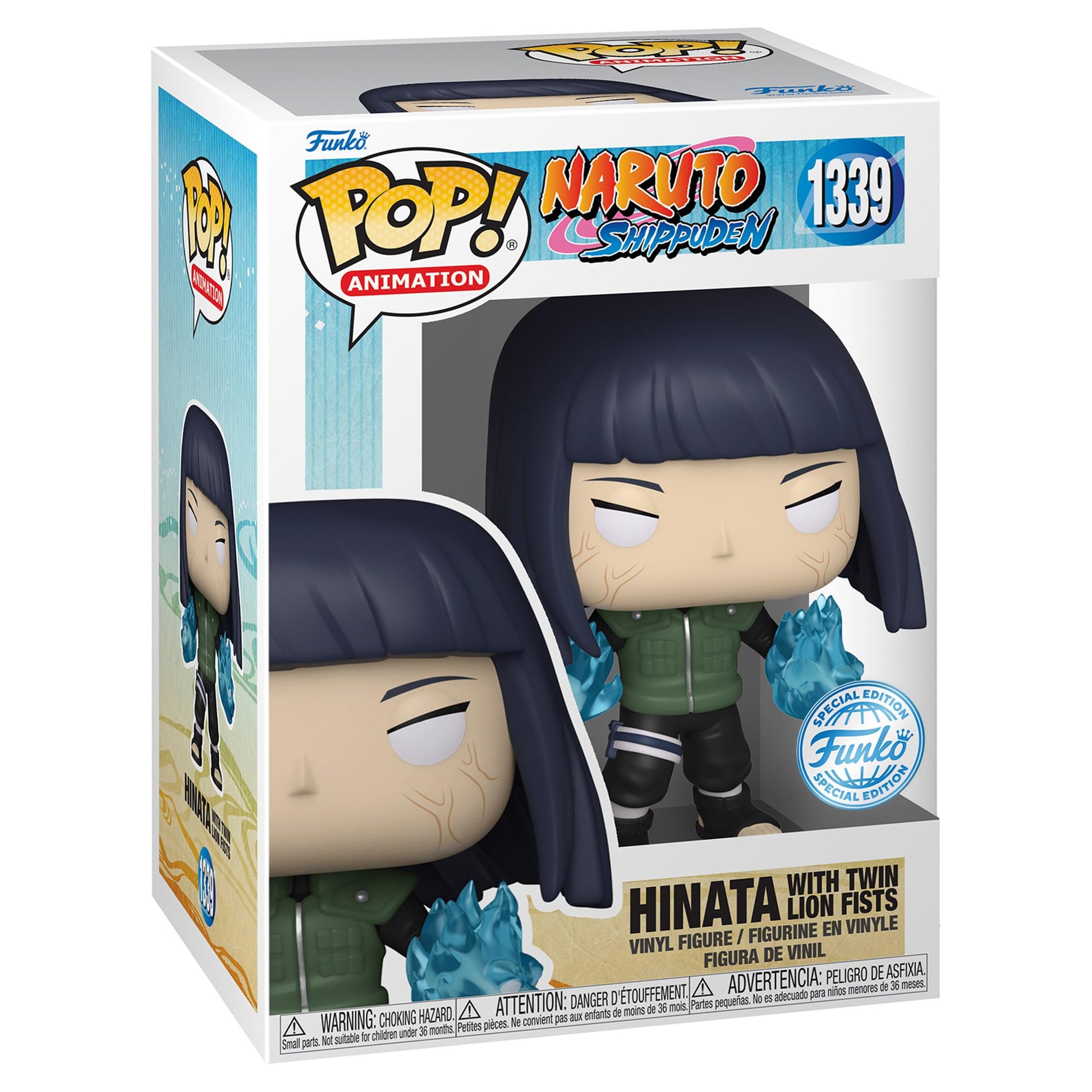Funko Pop! Animation: Naruto Shippuden - Hinata Hyuga Byakugan Princess with Two Lion Fists Special Edition Multicolor limited availability Vinyl Figure #1339 (Common)