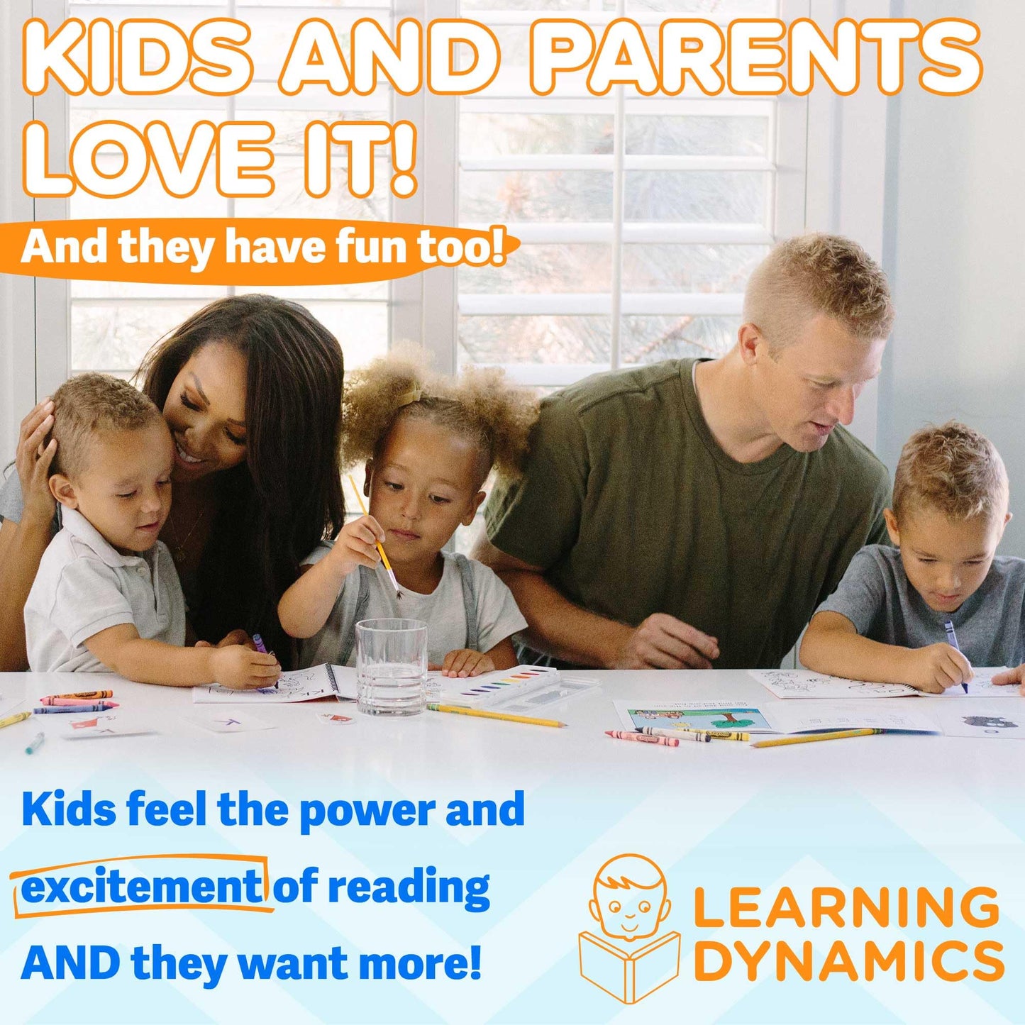 LEARNING DYNAMICS 4 Weeks to Read System for 4-7 Years, Includes 50 Books, Teaching Manual, Medium Orange Cardboard Model LD_Parent