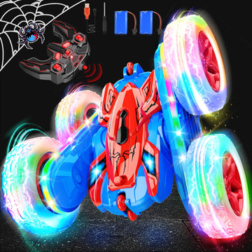 JovialToyz Spider Remote Control Car Toy for Kids 3-12 RC Cars with Strip Lights Toys for 4 5 6 7 8 9 10 Year Old Boys Girls 360