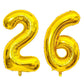 Shuntai 62 Number Balloons 26Th Or 62Nd Happy Birthday Prom Balloons Gold Letters Banner Decorations For Men Women 40 Inch Big G