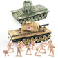 Maozyhomie Ww2 Army Tank And Army Men Toys Playset, 2Pc Us Tank-6 Models With 10Pc Toy Soldiers, Desert Tan And Olive Drab Green