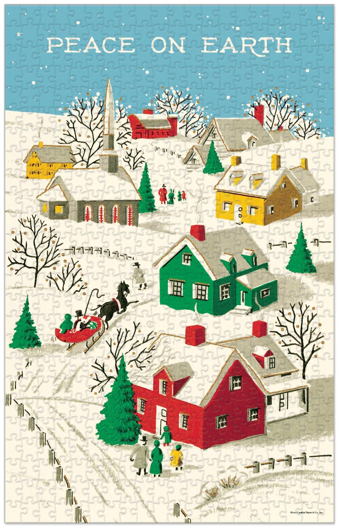 Cavallini, 500-Piece Puzzle, Peace On Earth