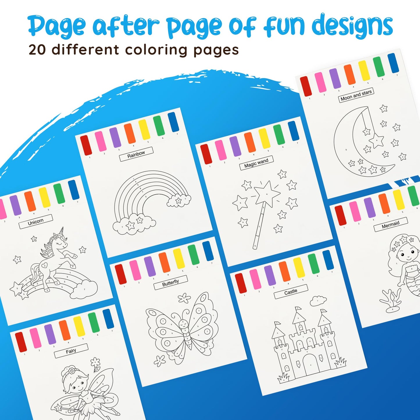 Paint With Water Coloring Book For Toddlers: Mess Free Kids Watercolor Painting Activity Kit - Arts And Crafts For Ages 3 4 5 6