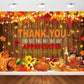 Give Thanks Backdrop 8x6FT Fall Thanksgiving Pumpkin Turkey Maple Forest Photography Backgound Happy Thanksgiving Friendsgiving