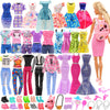 Barwa Lot 36 Items 3 Fashion Dresses 3 Casual Tops And Pants Outfits 6 Pcs Mini Dresses With 1 Bags 10 Shoes, 13 Accessories For 11.5 Inch Girl Doll Birthday Xmas