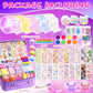 Jimcii Nano Tape Bubble Kit - Non-Toxic Squishy Maker for Kids, Purple, Model Ji-1, Includes Cute Bag