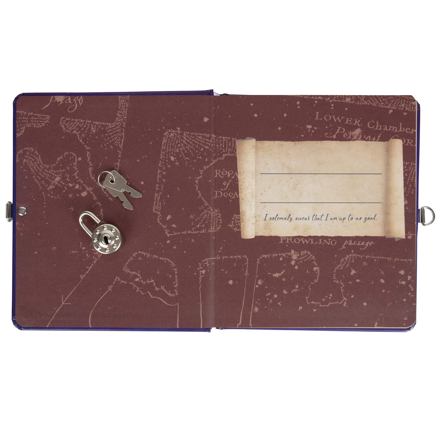 Harry Potter Marauder'S Map Diary For Kids - Lock & Key Journal Notebook W/ 216 Lined Pages - Officially Licensed - Book & Movie