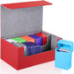 Yexiya 7 Pcs Deck Card Boxes For Trading Cards, 1 Leather Deck Storage Box With 6 Plastic Trading Card Storage Box For Playing C