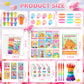 BenLouis 84Pcs Candyland Party Favors Ice Cream Donut Coloring Book Crayon Stickers Set Bulk for Kids Cupcake Lollipop Sweet Tre