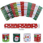 TAOVEN 48PCS Christmas Slap Bracelets, Xmas Slap for Christmas Party Favor Decoration (green,white,red)