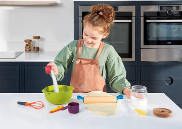 Casdon Joseph Joseph Bake | Toy Kitchen Baking Set for Children Aged 3 Years & Up | Includes Moving Rolling Pin for Imaginative