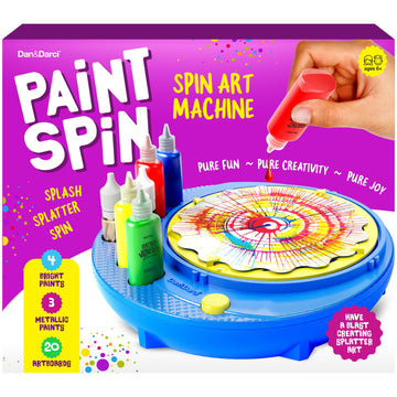 Dan&Darci Paint Spin Art Machine Kit For Kids - Arts & Crafts For Boys & Girls Ages - Art Craft Set Gifts For 6-9 Year Old Boy, Girl- Cool Painting Spinner Toys Kits Sets - Birthday Gift Ideas 6 7 8 9