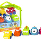 Kidoozie Mini Monster Trucks - Teaches Beneficial Roleplay and Employs Tactile Engagement - Includes Yellow, Orange, Blue, Green