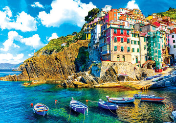 KODAK PREMIUM PUZZLES 1500 Piece Jigsaw Puzzle - Cinque Terre Riomaggiore Village, Multi-colored, Cardboard, Model 8900ZZS