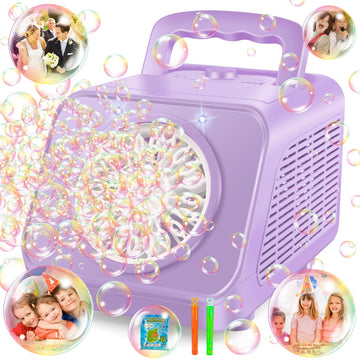 Upgraded Bubble Machine With 2 Speed Levels,Blow 20000+ Bubbles/Minute,Portable Automatic Bubble Machine For Kids Toddlers,Durab