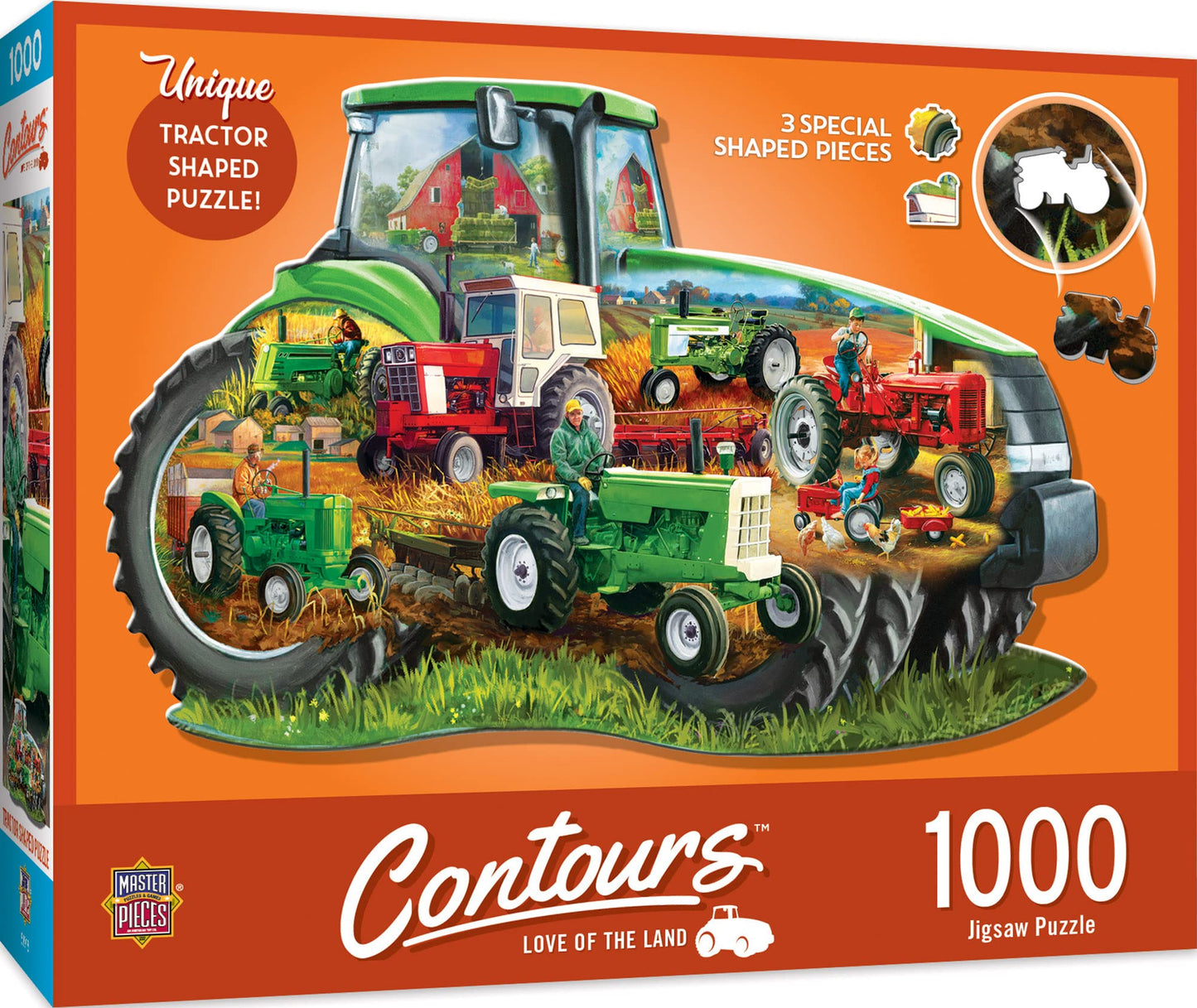 Tractor Shape 1000 Piece Jigsaw Puzzle