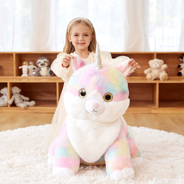 Earthsound Giant Caticorn Cat Unicorn Stuffed Animal Plush Toy,Large Jumbo Cute Soft Toys,Big Size Huge Fluffy Plushy Fat Plushi