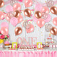 Rose Gold And Pink Balloons, Blush Pink Metallic Rose Gold Balloons Retro Pink Pastel Pink Rose Gold Confetti Balloons For Girls