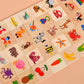 Wnwl Wooden Shape Matching Games, Shadow Matching Puzzle Games Montessori Wooden Sorting And Stacking Toys, Children'S Image Pla