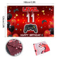 Level 11 Unlocked Backdrop Banner Decorations Video Game On Happy 11th Birthday for Boys Kids Red and Black 11 Years Old Level U
