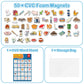 Kasfalci Cvc Word Games,50 Magnetic Foam Objects,Fridge Magnets For Kids,Speech Therapy Toys For Toddler,Learn To Read Spelling