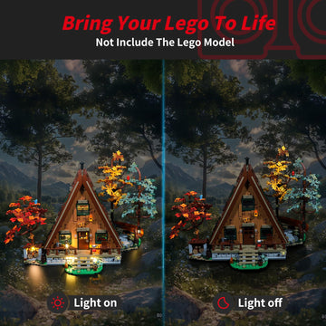 Briksmax 2.0 Light Kit For Lego A-Frame Cabin -Innovative Led Lighting Compatible With Lego Ideas 21338 - Not Included Lego Set