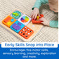 Fat Brain Toys PlayTab Essentials Busy Board for Toddlers, 3x3 inches, Multicolored, Plastic, Model F5091ML2