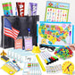 Gifts2U Pretend Play School Sets for Kids - With Teacher Bag, Whiteboard, Learning Clock, Educational Posters and Teaching Toy S
