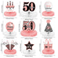 9 Pieces Rose Gold 50th Birthday decorations for Women Pink 50th birthday centerpieces for Table Decorations Cheers to 50 Years