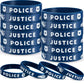 Satinior 24 Pcs Police Silicone Rubber Bracelets Party Favors Wristbands For Police Themed Birthday Graduation Party Decorations